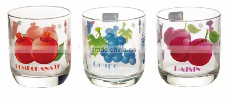 New arrival heat transfer printed glass water cup Wholesale popular printed glass cup