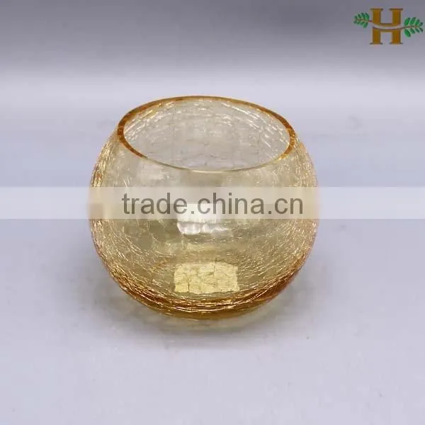 Hebei Baoding Hot Sale Handmade Crackled Glass Ball Vase