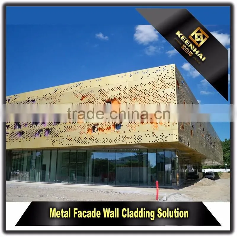Architectural Laser Cutting Exterior Building Panels Aluminum Curtain Wall