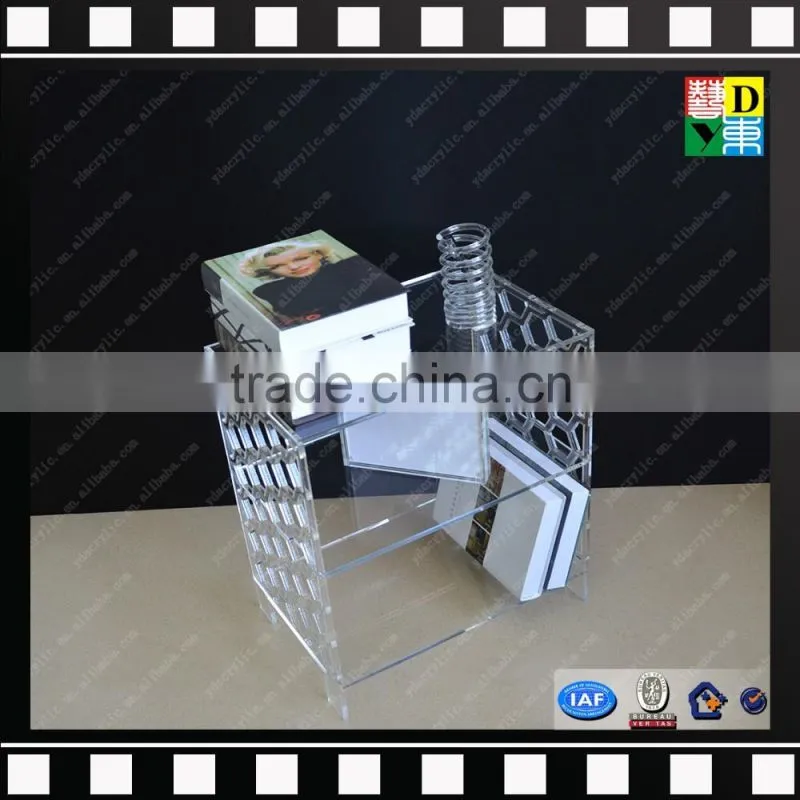 custom design acrylic book storage box high quality cheap acrylic storage table for book new arrival clear acrylic book stand