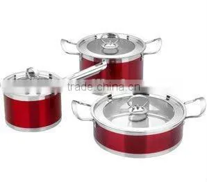Cheapest Stainless Steel stock pot sets with glass lid and fashionable design