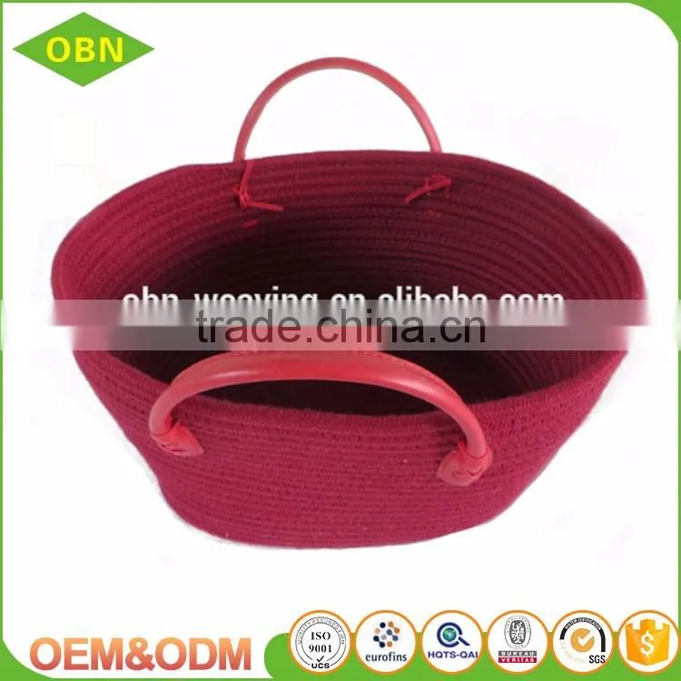 Wholesale custom high-end summer bag colorful Cool Cotton rope beach handbag basket bag