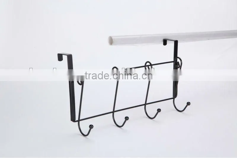 door coat hanger/door hook---4 hangers/black color