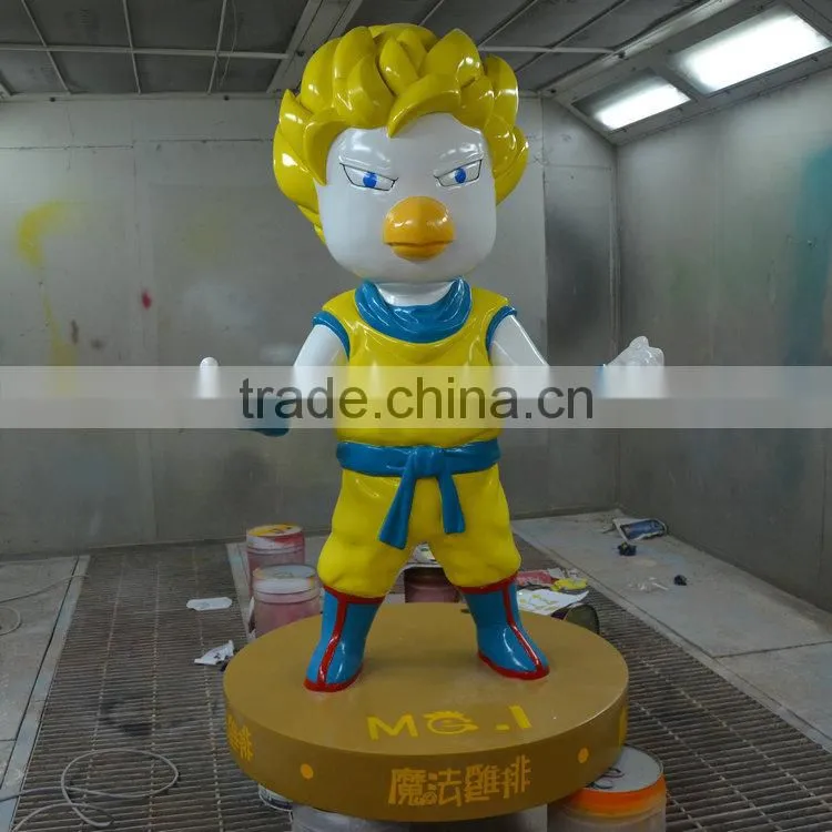 Fiberglass cock cartoon statue