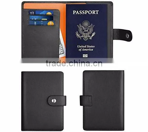 Personalized travel wallet leather passport holder custom for business