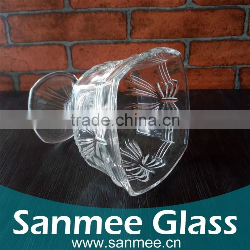 Bowknot Pattern Decorative Crystal Glass Candy/Ice Cream Bowls