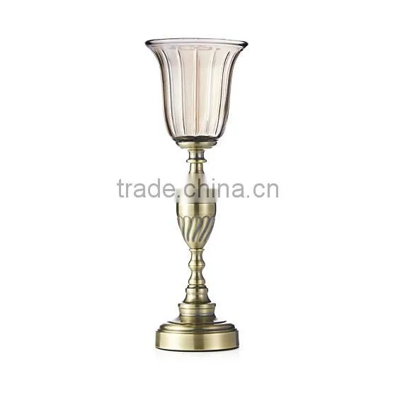 Fashion Metal Glass Candle Holder