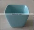 brown color square shape ceramic bowl