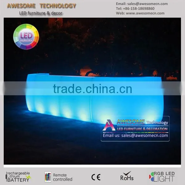 led illuminated mobile acrylic bar counter (BC170)