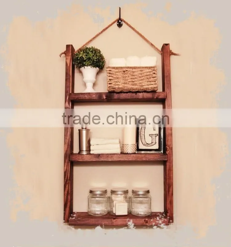 triangle decorative living room wooden wall shelf/bookshelf for home furniture
