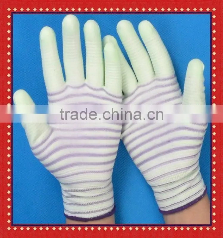 13G U3 Zebra Liner Anti Oil Honeycomb Garden Gloves With Nitrile Coated