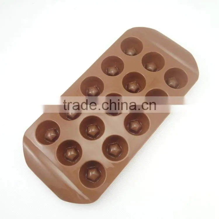 Fancy 15 cup five star shaped chocolate shape silicone ice cube maker