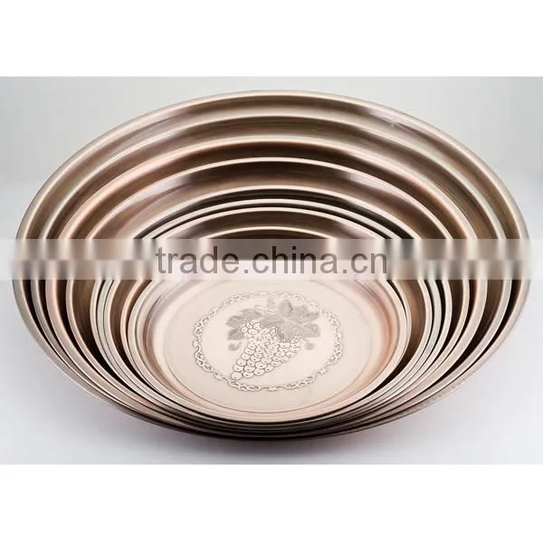 25cm to 80cm Kitchen Stainless Steels Round Serving Tray