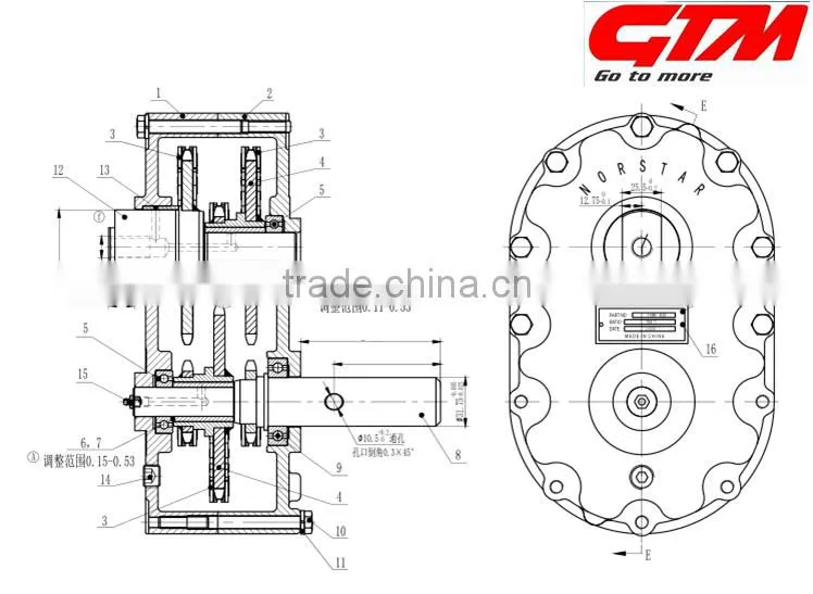 Cheap HT250 chain gearbox for conveyor