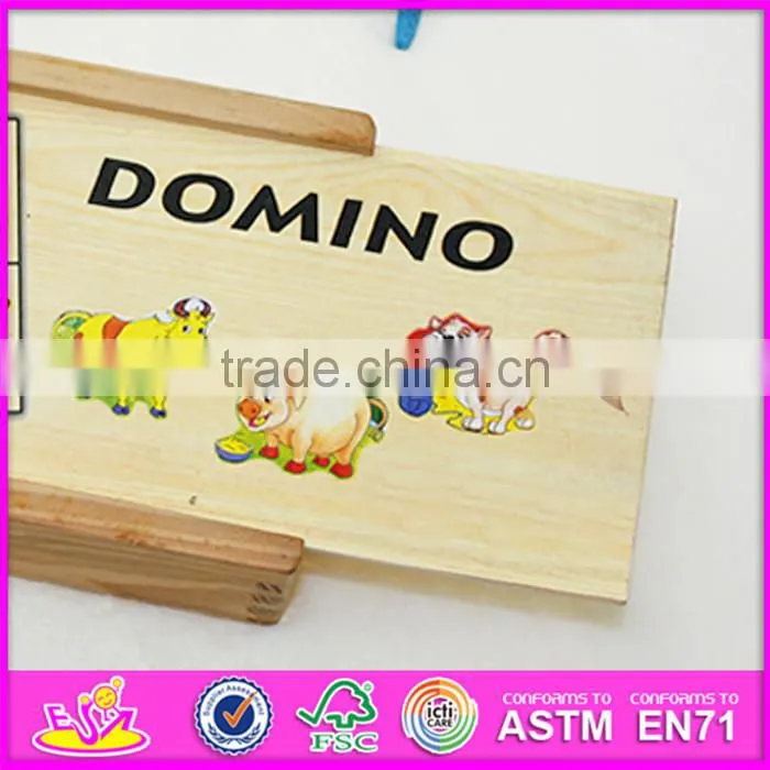 2016 top fashion educational wooden kids domino toy WJ278168