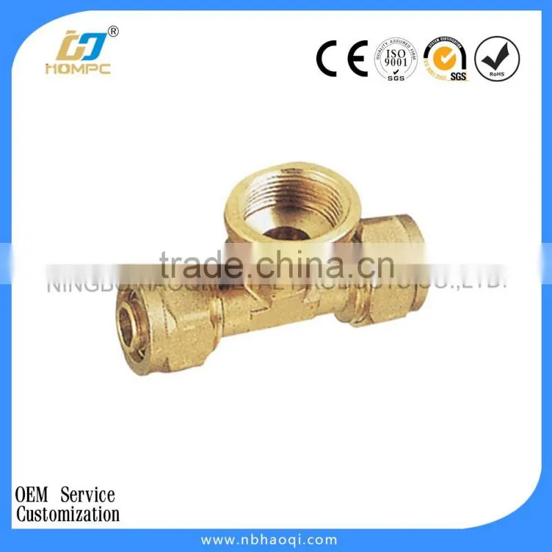 brass 10mm compression fittings chrome plated fitting
