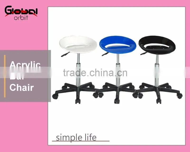 Club Furniture Chrome Base Bar Stool With Pedal Swivel Bar Chair