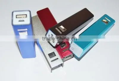 Mini Rechargeable 2600mAh Cuboid Shape Portable Metal Sales Promotion Gift Power Bank
