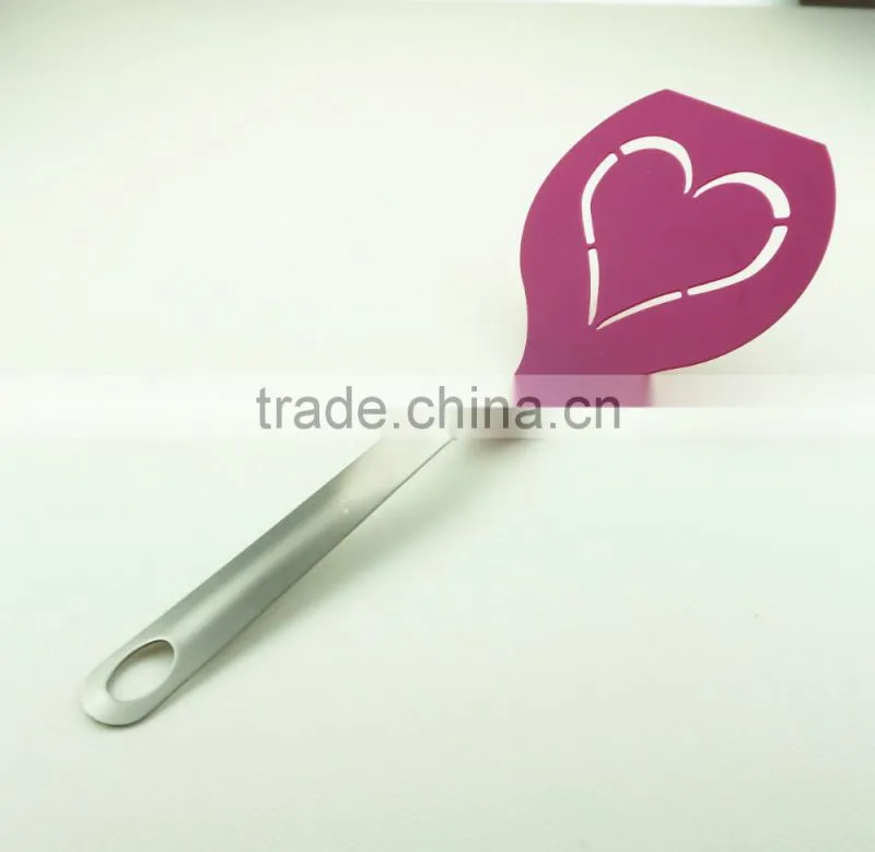 33063 Hart shape Kitchen nylon shovel spatula turner, cake, egg turner spatula shovel