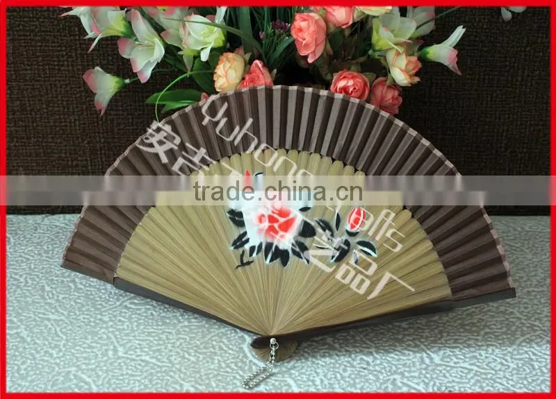 Beautiful bamboo printting hand fan