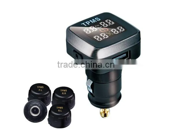 Wireless automatic data transfer 0-9 bar car tire pressure monitoring system
