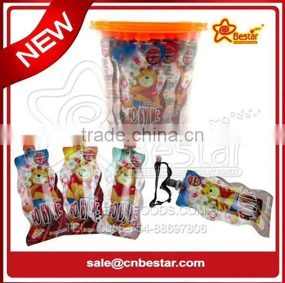 Fruity Flavour Gummy Roll Candy With Popping Candy