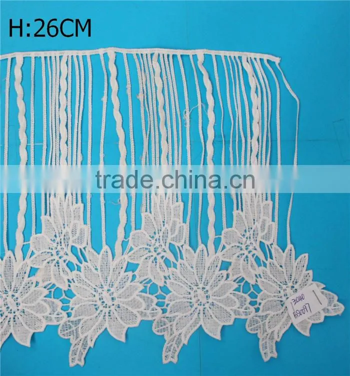 New product bridal sari border lace trim schiffli embroidery designs