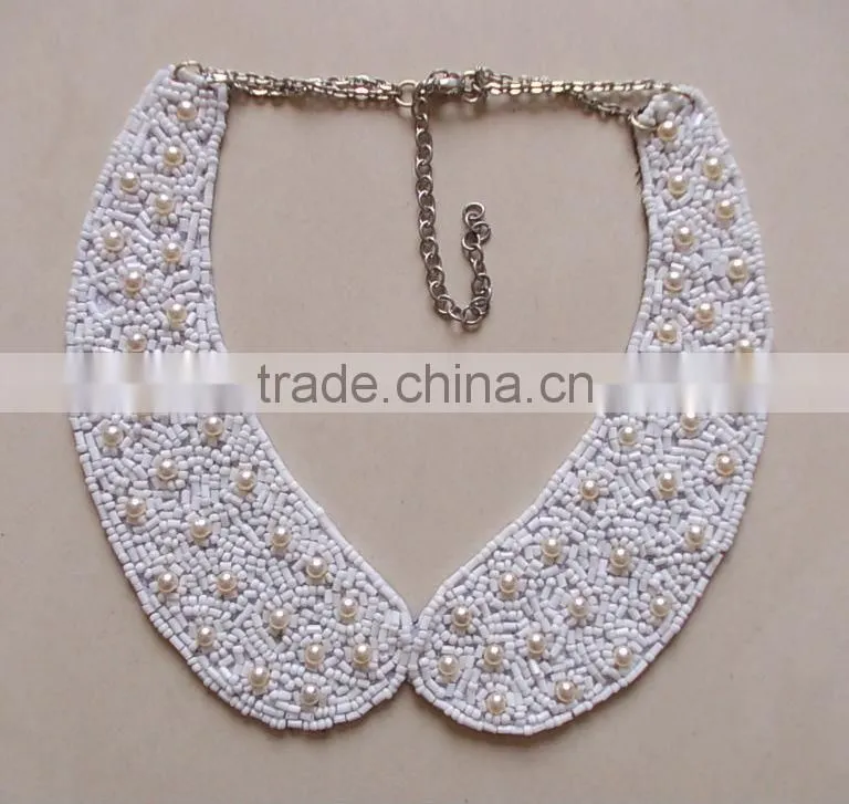white collar necklace