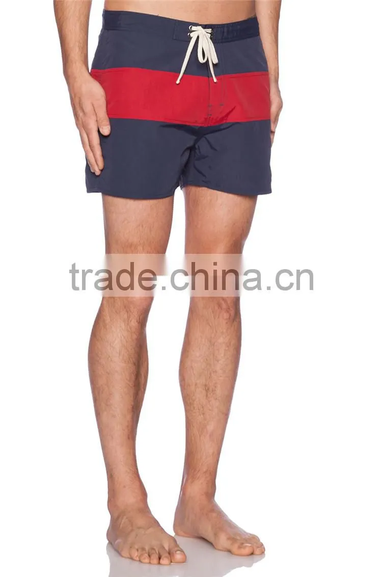 2015 new design 100% cotton mens printed shorts beach style two color fashion mens swim shorts
