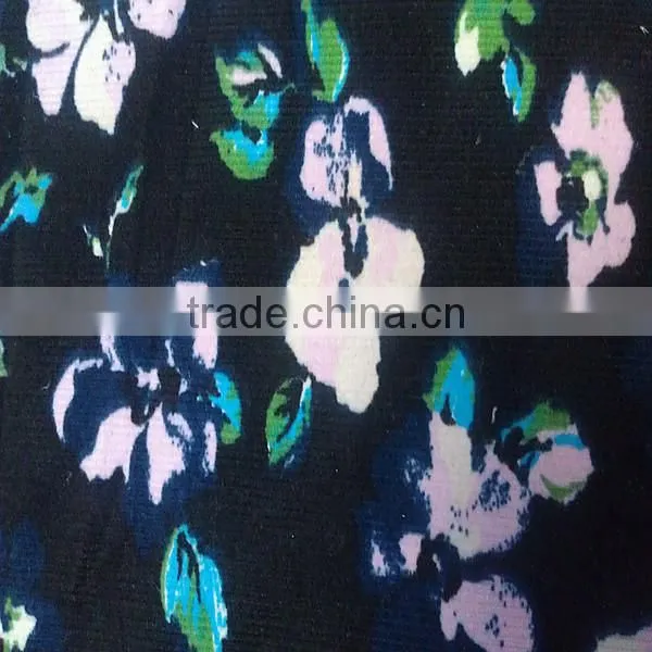 printed cotton fabric/ corduroy cotton fabric /100 cotton textile fabric for ladies