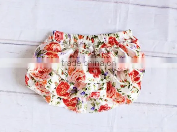 Cute baby cotton bloomer pure color diaper cover with bowknot headband for infants