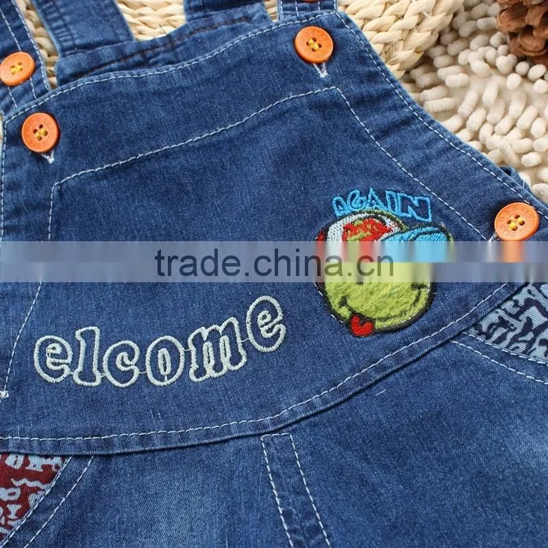 Little Kids Fashion Baby Pants Children Denim Short Overalls Kids Strap Jeans Pants