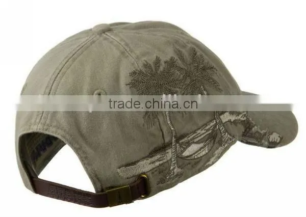 Adjustable strap back embroidery 100 cotton baseball cap