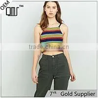 Wholesale back cutout dropped armholes stringer loose yoga gym tank top