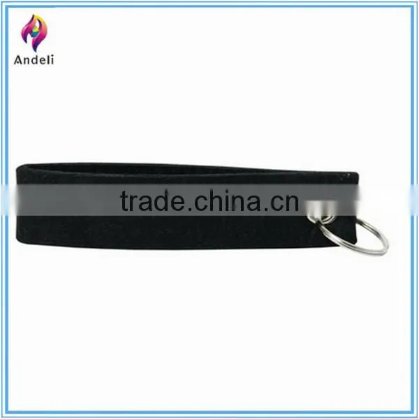 Felt Soft Touch Key Strap With Split Metal Key Ring, Metal Grommet