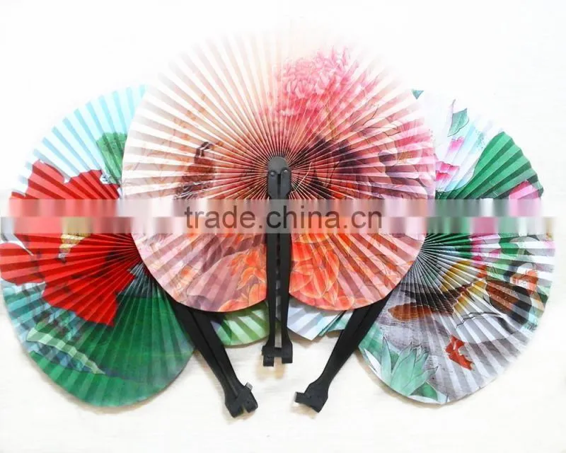 Factory direct paper fan travel fan hand holder fan