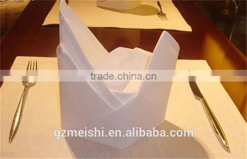 5 Star Hotel Recycle Polyester Hotel Table Napkin in Guangzhou