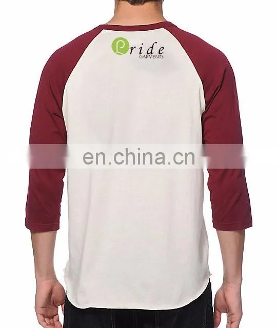 Custom Mens 3/4 Sleeve Baseball T Shirt-Custom baseball t-shirt 100% polyester-Men Baseball Anti-wrinkle t-shirt