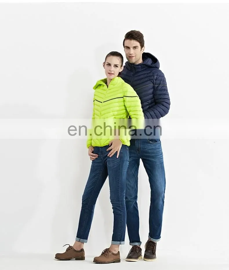 Fashion outdoor red reflective winter snowsuit warm down jacket for ladis