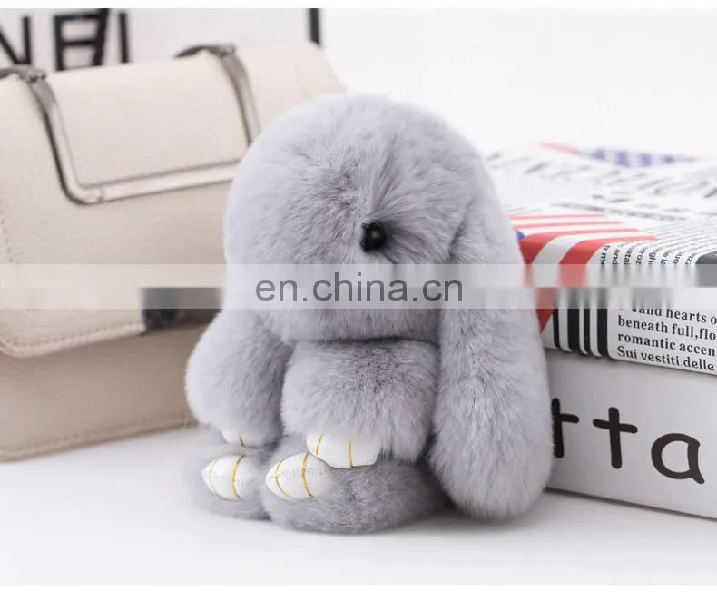 2016 Fashion Rabbit Fur Bag Charm / Pretty Rabbit Keychain