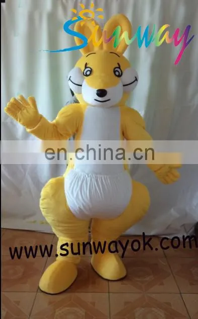 Kangaroo plush costume/funny animal plush dress for promotion