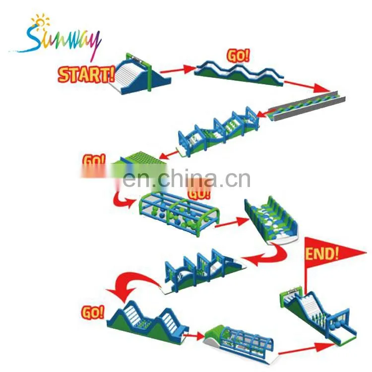 Sunway Inflatable Cool Combine Obstacle Course for Sale