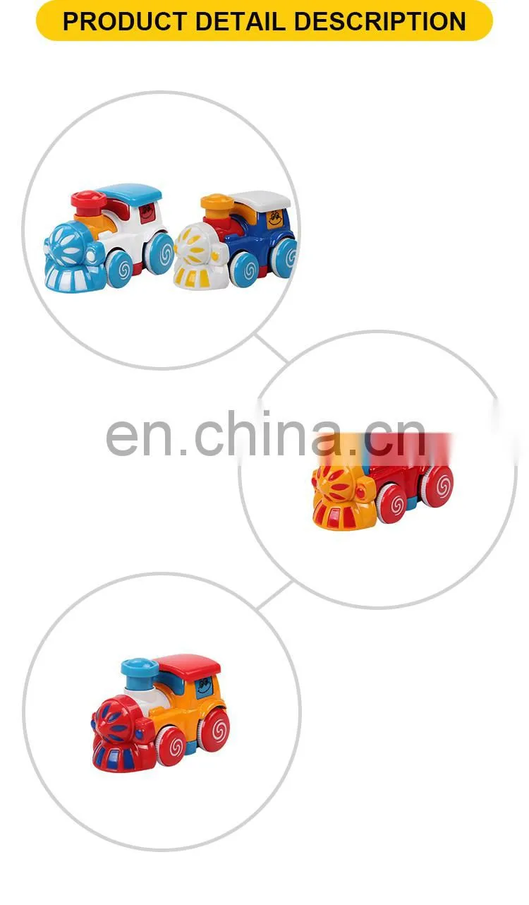 Mini friction diecast cartoon train kids toys mental vehicle