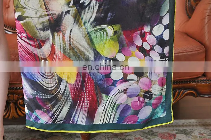 100% Silk Digital Printed Square Scarf