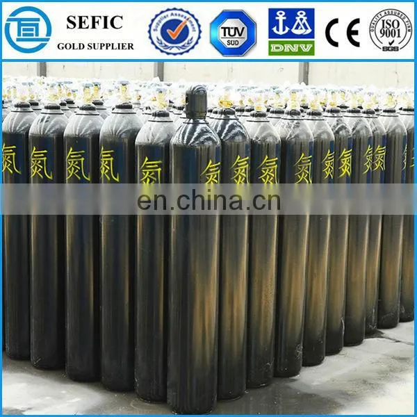 Best Selling TPED Certificate EN ISO9809-1 25E Valve Seamless Steel 50L Nitrogen Cylinder with 99.99% Purity