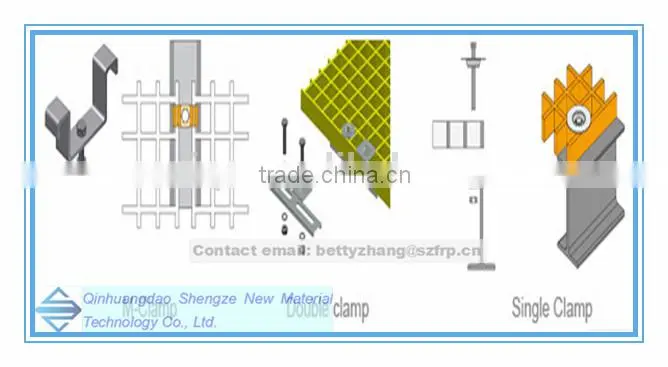 FRP pultruded grating/GRP antiskid grille for plant safety operation