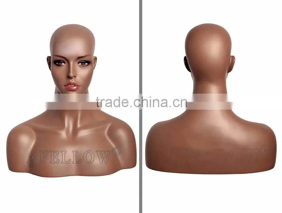 African head Model Fiberglass head mannequin display women wig H3
