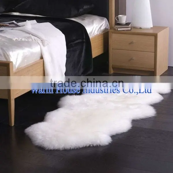 2016 Soft Sheepskin Leather Fur Rug / Natural Color or Dyed Color Sheep Skin Rugs/Animal Skin Rugs