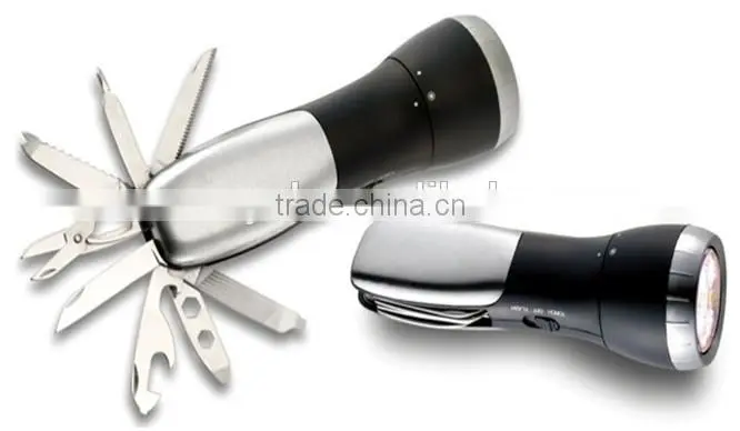 Multi emergency led torch flashlight with tools