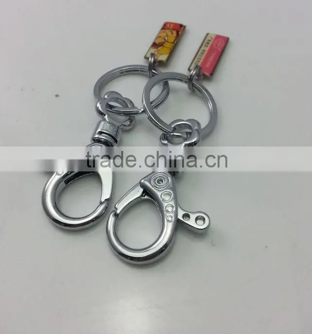 metal key chain elephant printed pvc keyring